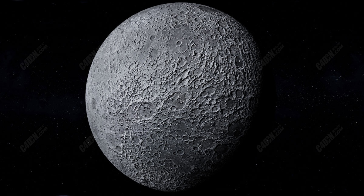2k分辨率c4d超清月球天体月亮模型