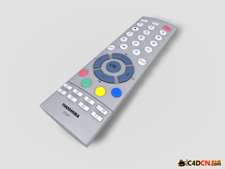 TV閬ユ帶鍣ㄦā鍨婽V Remote TOSHIBA 3d model
