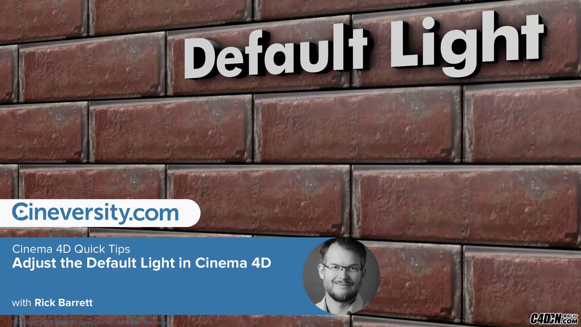 14 Adjust the Default Light in Cinema 4D_20160821232531.JPG