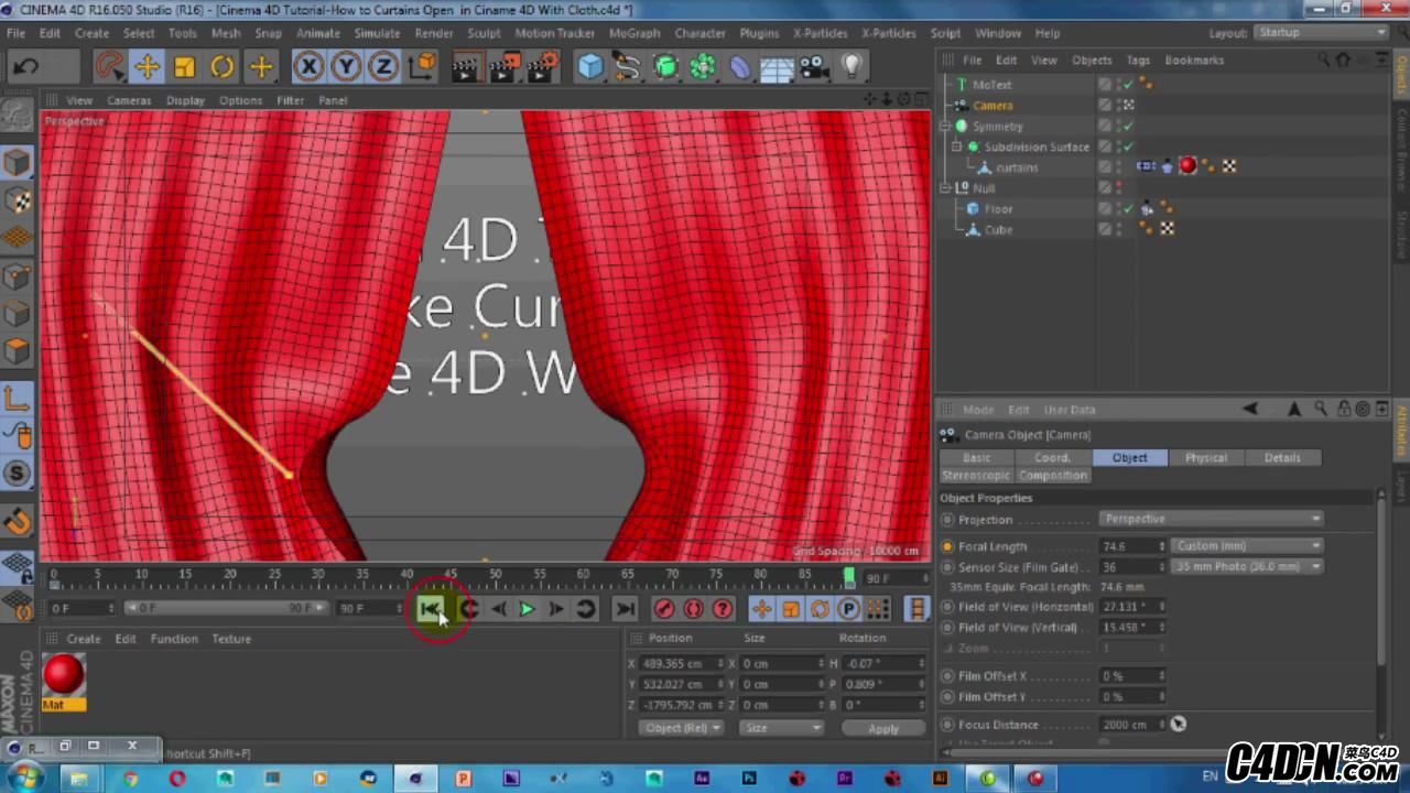 Cinema 4D R17 Tutorial - How to Make Curtains Open  in Ciname 4D With Cloth_2016.jpg