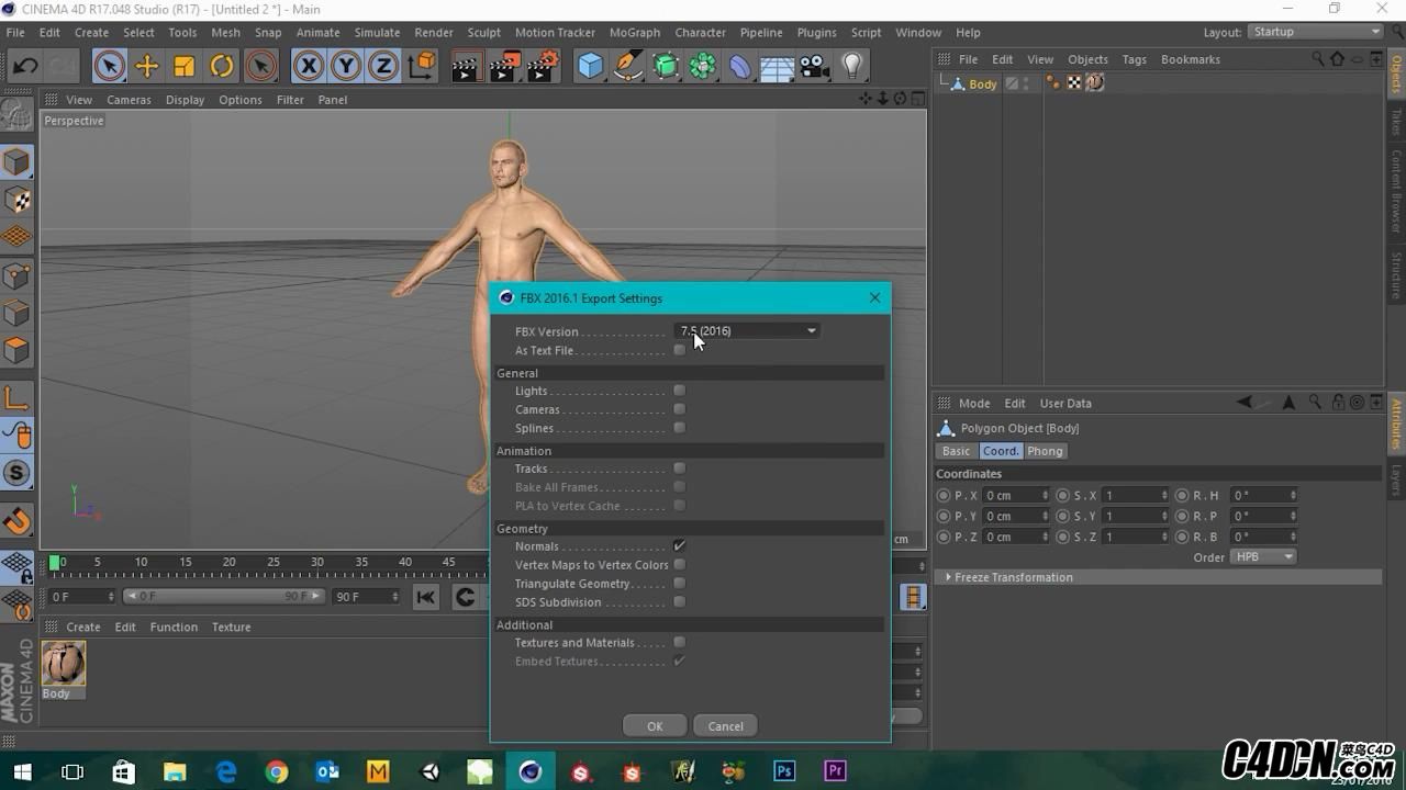 Quickly Auto-Rig A Character For C4D or Unity_20161104160058.JPG