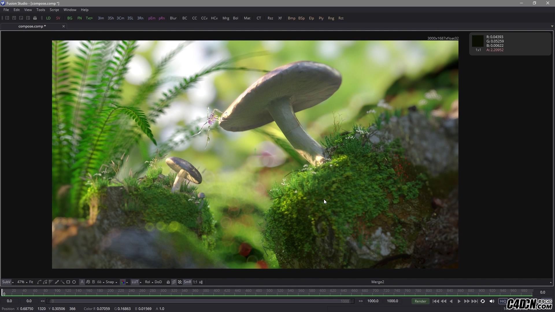 How to create scenes using Megascans with Octane and Cinema 4D -C4DSKY_20170917151134.JPG