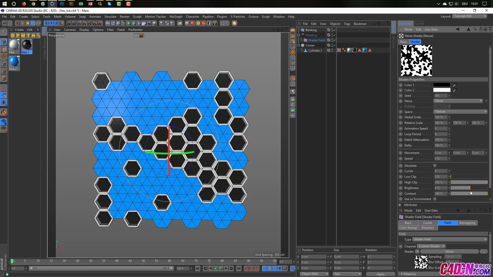Animated Hexagon Pattern (Cinema 4D Tutorial)_20181219080340.JPG