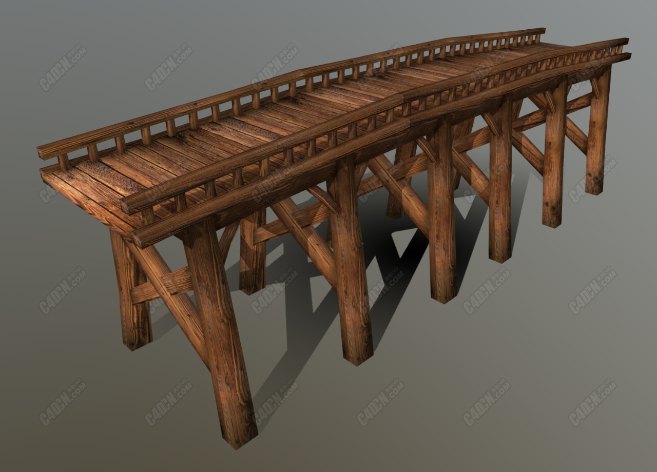 木桥su模型下载-光辉城市