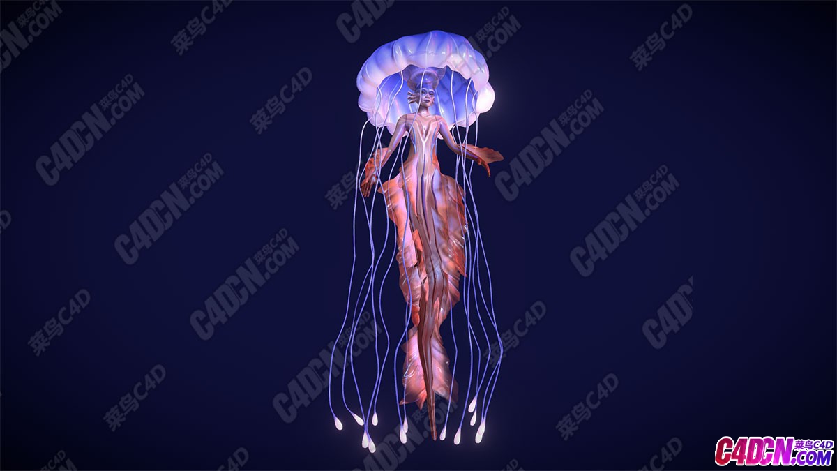 水母造型果冻女仆人科幻人物模型 The Jellymaid