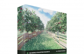 C4D԰ֲ3Dģͺϼ Fruit Trees 3D Models Collection