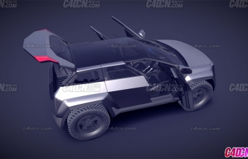 AA41 未来科幻概念电动SUV城市越野汽车模型