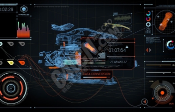 CINEMA4D+AE科技感全息汽车分解动画工程模板模型
