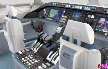 C4D飞机内部三维模型下载 aircraft interior  model