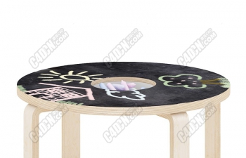 C4D۱ʺڰСԲͯѧϰģ chalkboard small round table children's lea...