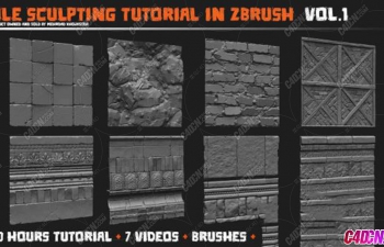 10小时ZBrush超写实墙体纹理砖块建模雕刻制作教程下载