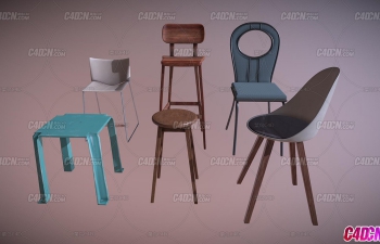 C4DϵľӸʱмҾģ 6 models of interior chairs