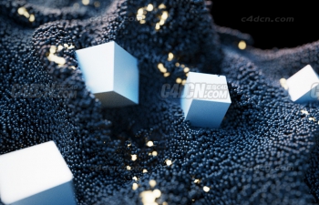 C4D+X-ParticlesӲ󶯻 xpDynamics Floating Objects
