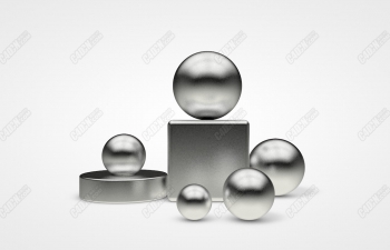 C4D材质球-磨砂金属银质材质