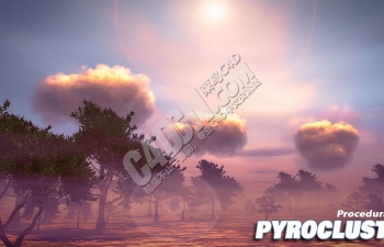 C4D Pyrocluster创建蓬松的云彩渲染教程