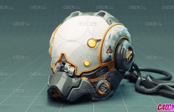 免费Blender机甲科幻头盔建模渲染教程
