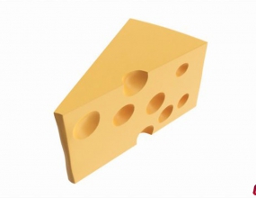 C4Dģ Piece of cheese triangular