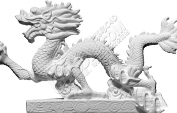 OBJ格式高精度中国龙雕塑模型