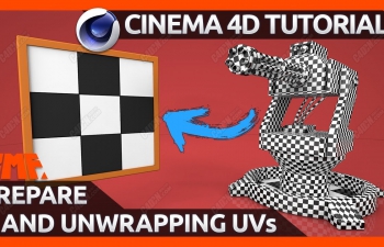 C4D展UV贴图PS绘制教程 Cinema 4D Tutorial - UV Unwrapping