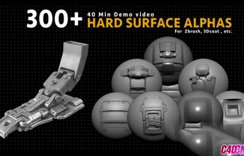 超过300套硬表面机械科幻模型深度凹凸纹理贴图