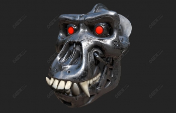ZBrush雕刻大猩猩终结者钢铁机械模型建模教程包含材质部分内容