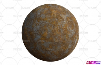 C4D材质球-破旧肮脏铁锈铁板金属贴图(4K分辨率)