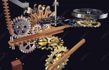 C4D动力学连接器模拟复杂结构齿轮运转动画教程