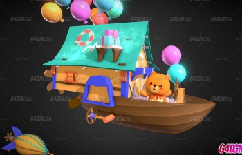 C4DСɴģ Bear Balloon Spaceship