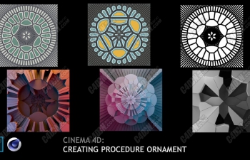C4DԶ2D3DͲװλͼƽ̳ Creating Procedured Ornament (2D and 3D) with no plu