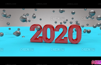 C4D新年2020数字设计建模渲染教程