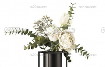 ɫƿģ Kubus Lolo Vase with Flowers