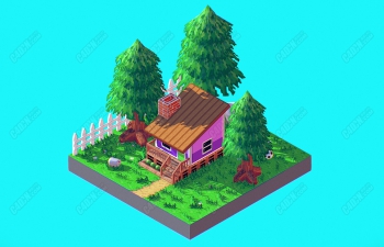 C4Dɭ֮Сľģ Forest House