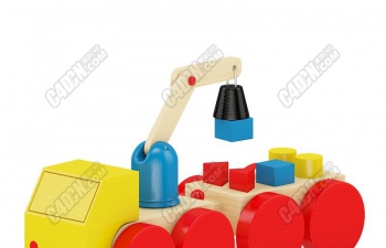 C4Dͯǣ̳ģ children's Toy Tractor crane engineering ...