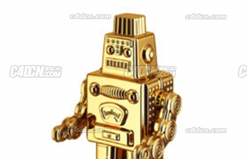 ˽ɫװģ my robot gold decorative object