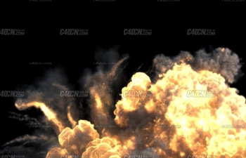 C4D+X-ParticlesӲըЧ ExplosiaFX Cluster Explosion