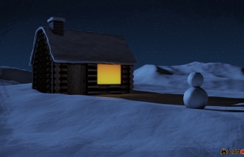 C4DѩСݽ̳Cinema 4D Xmas Tutorial C Make a Snowy Log Cabin