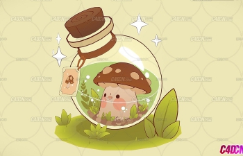 C4DͨĢҩˮƿģ Mushroom Potion