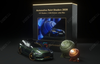 C4D Octane渲染器汽车品牌车漆材质预设 Automotive Paint Shaders 2020