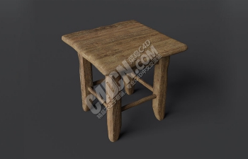 C4DʵľĽŵӼҾģ Stool wooden 3D model