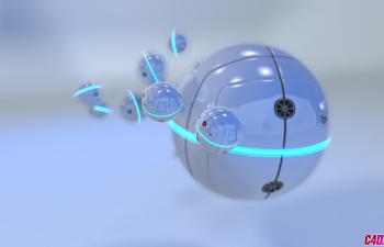 嶯 robotic sphere animation