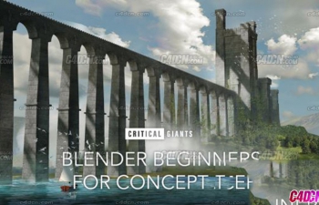 Blender+PS大型桥梁海景三维场景建模贴图渲染细节合成教程