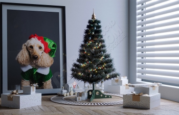 精品C4D圣诞节日室内装饰工程模型 CORONA SCENE HAPPY HOLIDAY