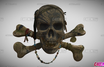 C4Dͷͷģ Pirate Skull