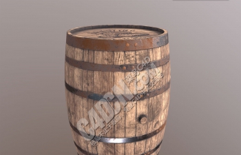 C4DơͰģ Wooden Barrel