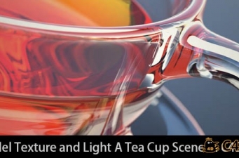 豭ʸȾ̳Model Texture and Light A Tea Cup Scene In Cinema 4D