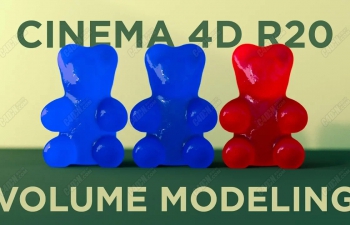C4D R20使用Volume Modeling体积建模制作橡皮糖熊仔糖果模型教程