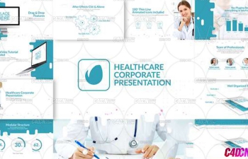 AE医学医院商务宣传动画企业宣传片模版下载