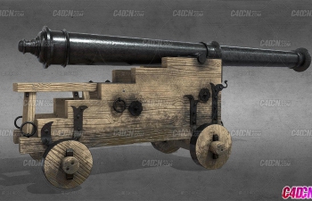 16Ӣƴģ 1600s English Saker Cannon High Poly