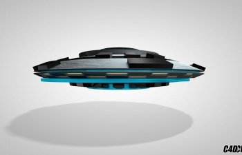 UFO飞碟不明飞行物 C4D模型