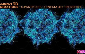 C4D+X-Particles+Redshift䲻ͬɫӴ⶯̳